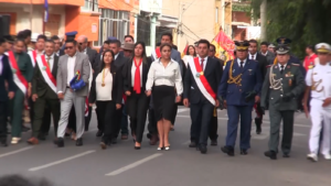 El alcalde de Tarija, Johnny Torres Terzo, participó de los actos protocolares por el 144 aniversario de la reivindicación marítima.