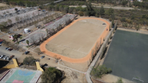 La pista municipal de atletismo del García Agreda alcanza el 80% de ejecución.