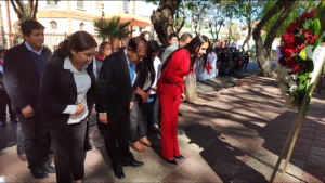 La Alcaldía lideró ofrenda floral por el Día de la Mujer junto a instituciones tarijeñas