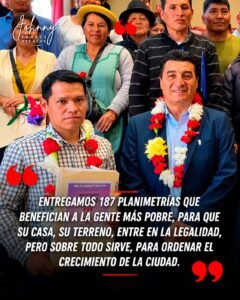 Municipio entrega planimetrías a familias de Tarija