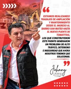 Municipio realiza trabajo de ampliación y mantenimiento en el barrio San Mateo