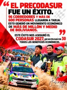 Asegurado el Codasur 2027 en Tarija