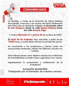Municipio informa sobre el recapado en el barrio Defensores del Chaco