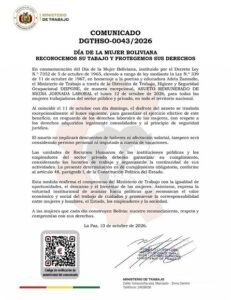 Ministerio de Trabajo dispone descanso remunerado para las mujeres este lunes